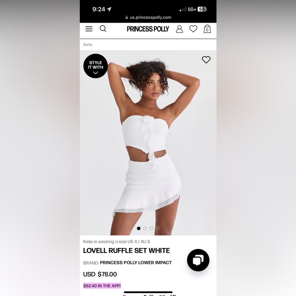 Lovell Ruffle Set White - US 6 / White
